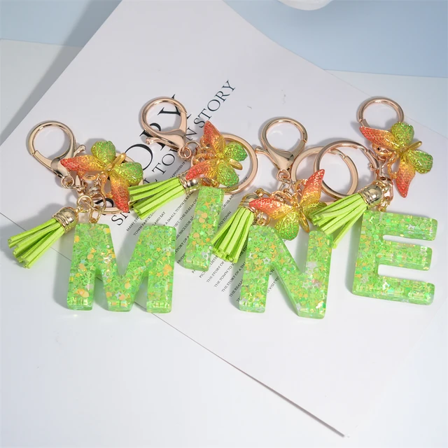 Single Letter/Initial Resin Keychain – KayZee Designs