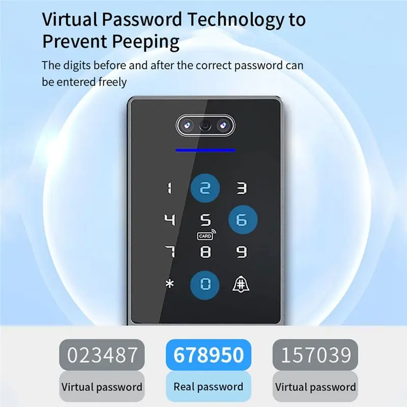 A29F-Ttlock 얼굴 인식 액세스 제어 키패드 독립형 방수 지문 액세스 컨트롤러 (도어락용)
