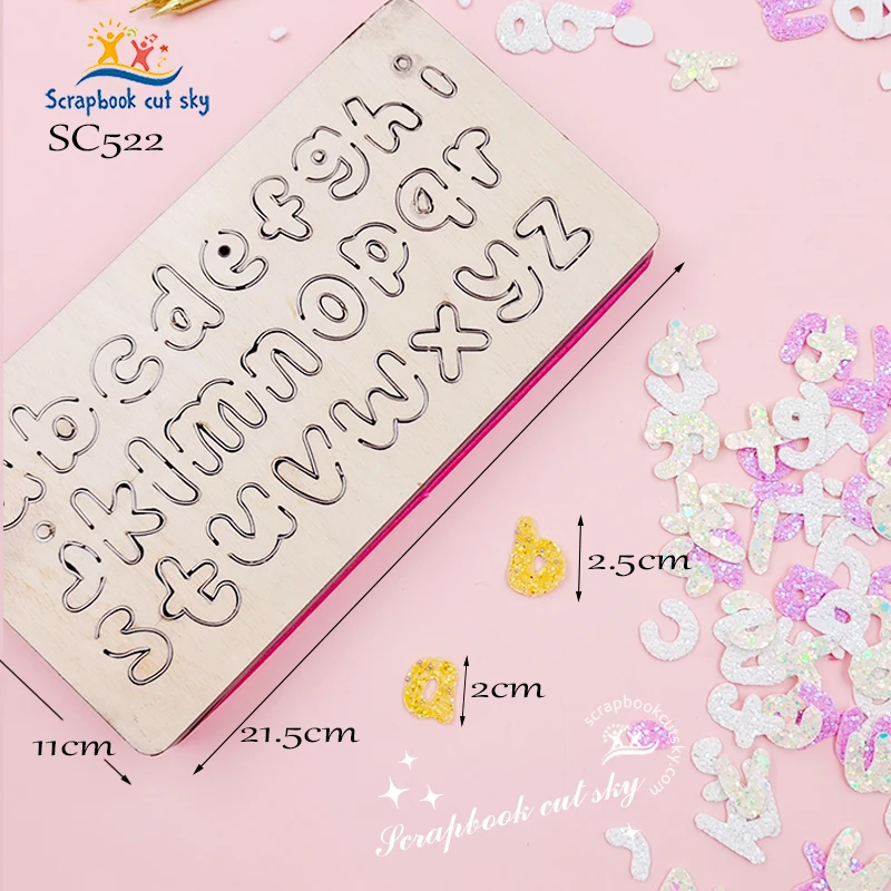 Description Picture 6 of itemScrapbookCutSky-SC522 Lowercase Letter  Wooden Cutting Knife Die Is Used With The Machine