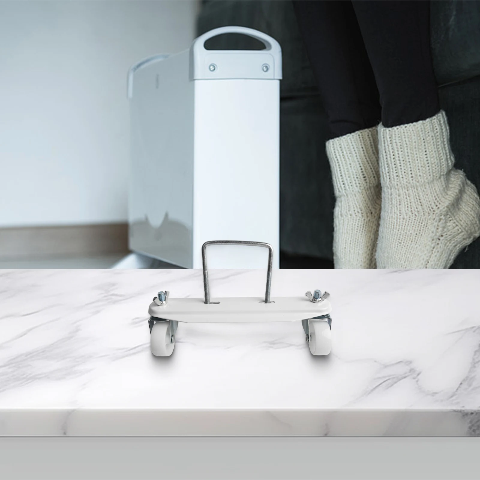 Hydroelectric Radiator Electric heater Stand with Rotating Wheels Sturdy Carbon Steel Bracket for Convenient Mobility