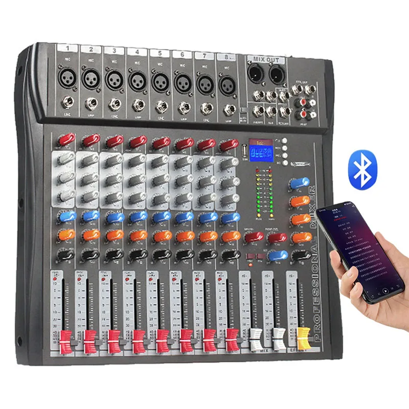 Mixer Audio Professionale A 8 Canali Dj Stage Console Apparecchiature Audio Digitali Con Controller Fader Computer Ct 8 Interfaccia Audio