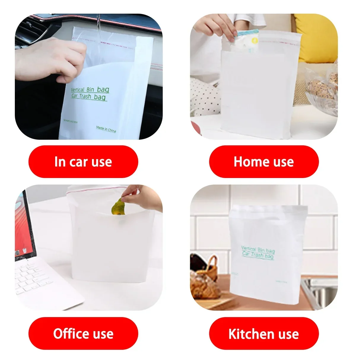 20 40 100pcs Strong Tear Resistant Car Specific Garbage Bag with High Quality High Temperature Resistance and Seamless Adhesion
