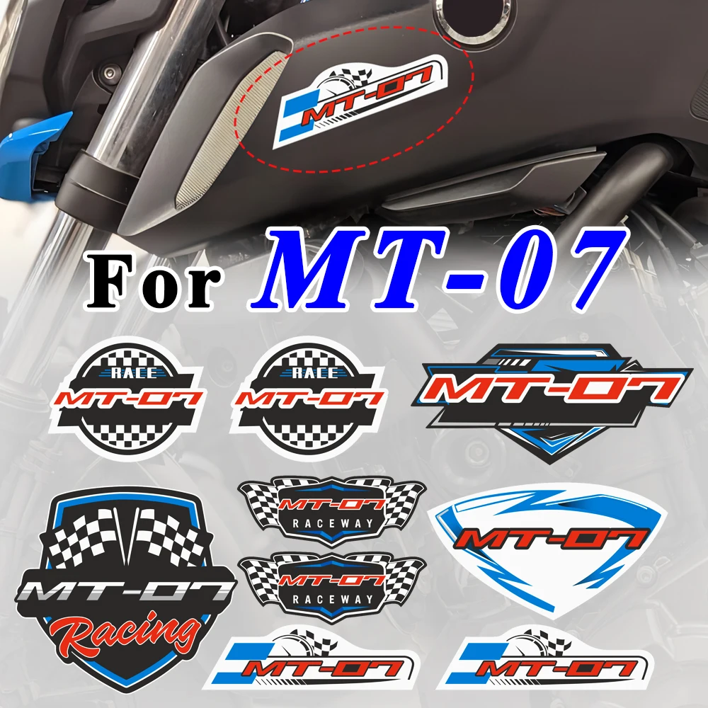 

Blue/Red PVC Motorcycle Stickers Multi-style Badges Decoration Waterproof Decals For Yamaha MT 07 MT07 MT-07 2014-2022 2023 2024