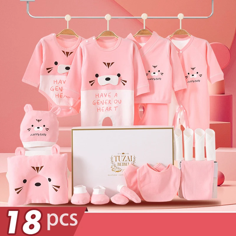 شتاء جديد الوليد فتاة الملابس مجموعة طفل القطن 18...