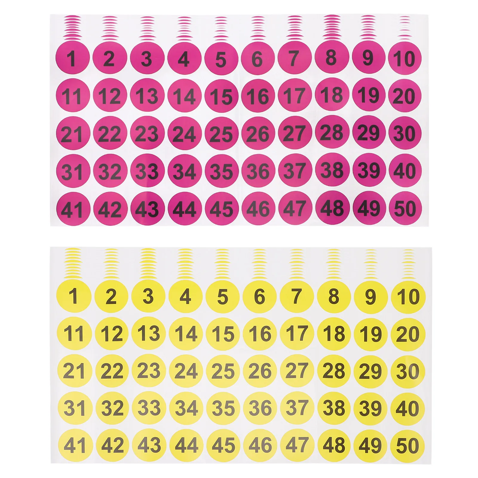 42장 다채로운 원형 숫자 스티커 1100 자가 접착식 제거 가능 잔여물 없는 라벨 벽 창문 문 의류용