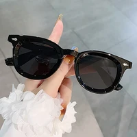SO & EI mode lunettes de soleil ovales femmes rétro Rivets bleu vert nuances UV400 hommes tendance lunettes de soleil 2