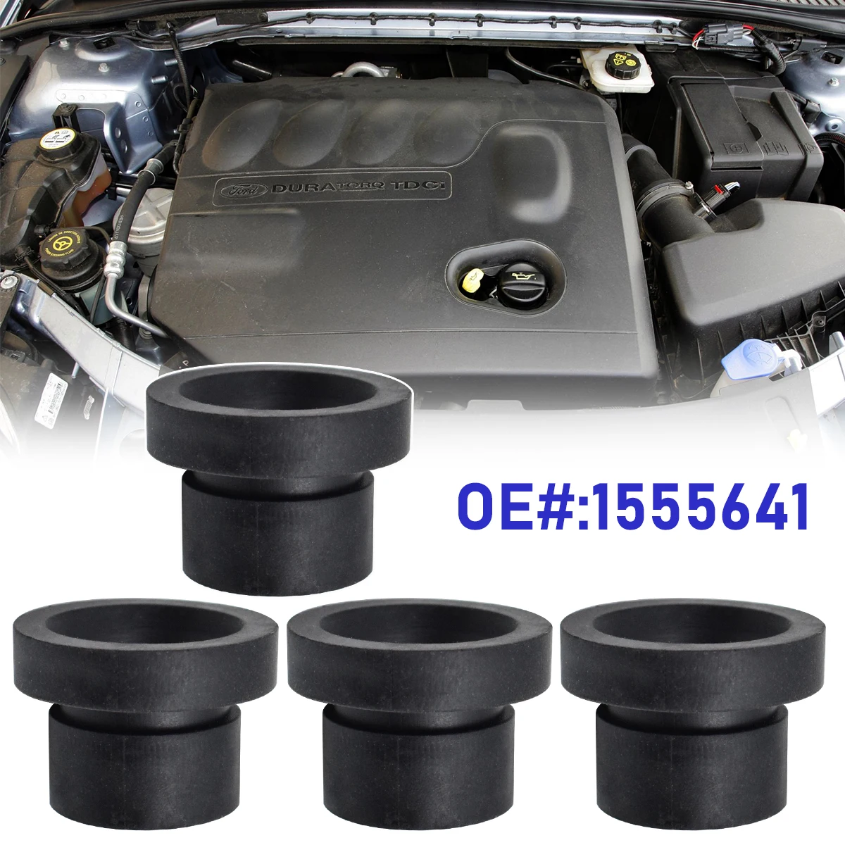 

4 шт., резиновые прокладки для крышки двигателя Ford Focus 2 MK2 Galaxy C S Max Mondeo Mk4