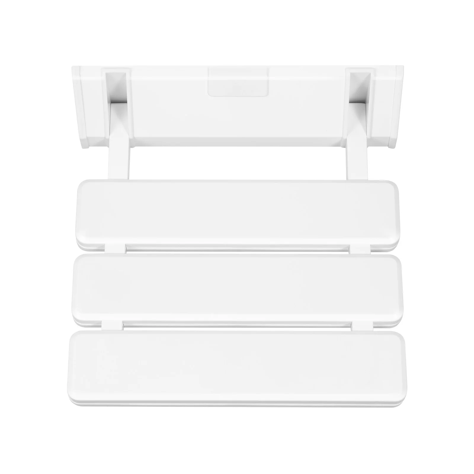 Folding Shower Seat Wall Mounted, Up to 130kg/286.6lbs, Secure Ergonomic Foldable Shower Bench, Space Saving Fold Down, White 4