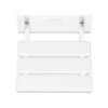 Folding Shower Seat Wall Mounted, Up to 130kg/286.6lbs, Secure Ergonomic Foldable Shower Bench, Space Saving Fold Down, White 4