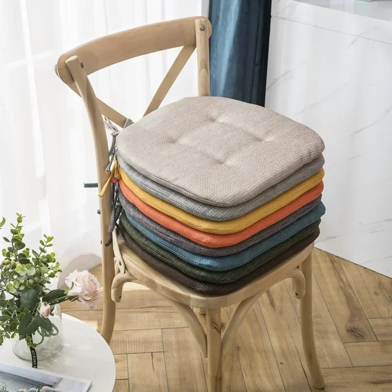 Chair Cushion with Straps Multi Color Dining Room Chair Cushions for Dining Chairs Sponge Seat Cushion Outdoor Garden Cushions 2
