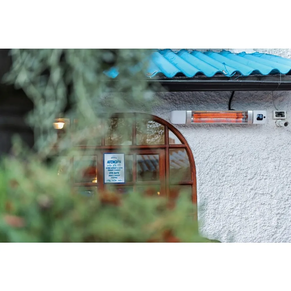 Infrared Patio Heater, Carbon Wall Mounted Heater 300/1500W, 6 Heat Modes Outdoor Heater, IP55 Waterproof, Instant Heat 2
