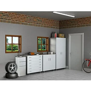 Metal Drop-In Laundry/Utility Sink Cabinet UV Resistant Indoor Outdoor Garage Office Pet Bathing Mudroom Hobby Room Bar Cooking 2