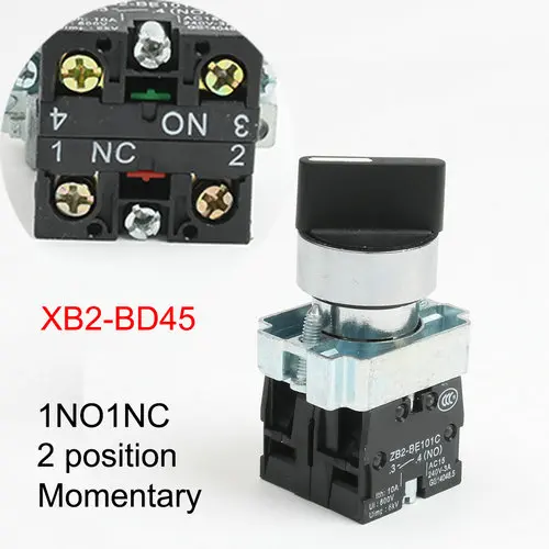 Self-Locking Latching Selector Push Button Switch with Momentary Reset, Multi-Position