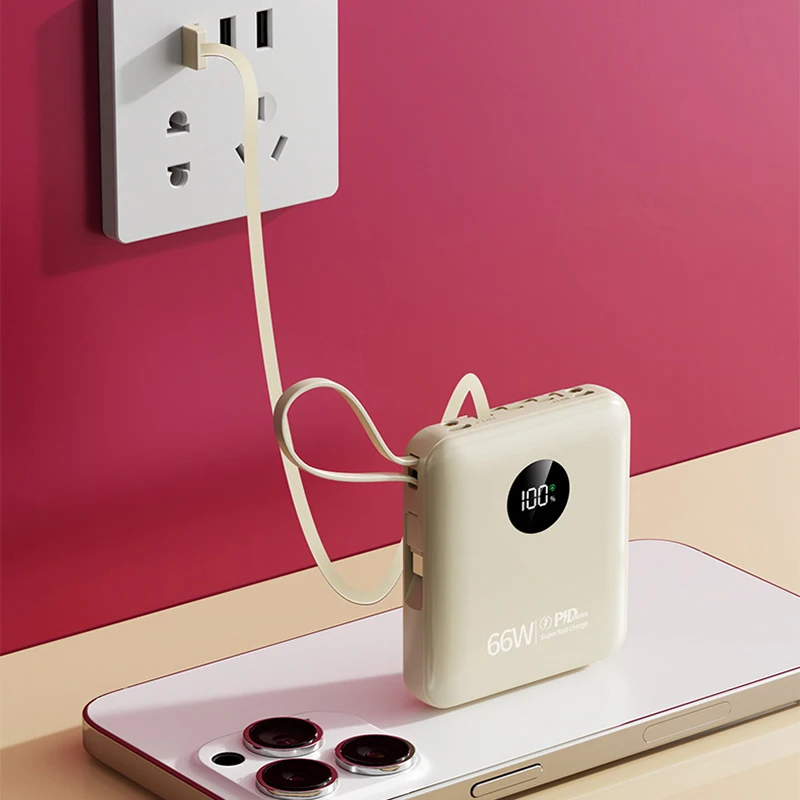 

Portable Power Bank, Fast Charging Bank, Comes with Line Punch, Large Capacity, Mobile Power Supply for iPhone, 20000 mAh
