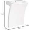 23 inch White Pedestal Sink bathroom wash basin 6