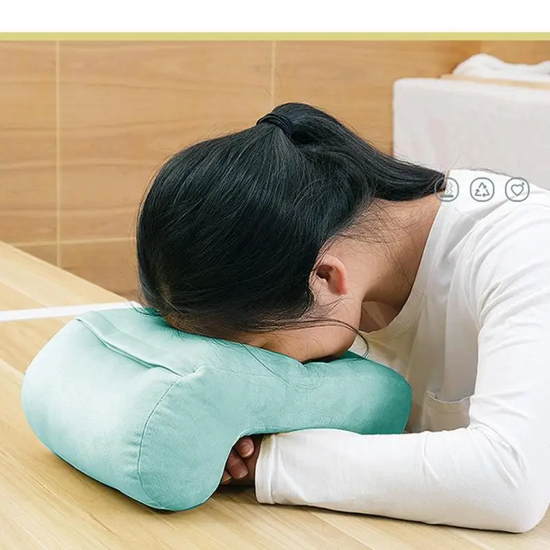 Soft Neck Pillow Office Rest Pillow Students Desk Sleeping Lunch Break Nap Pillow Soft Travel Pillow For Home School Office 4