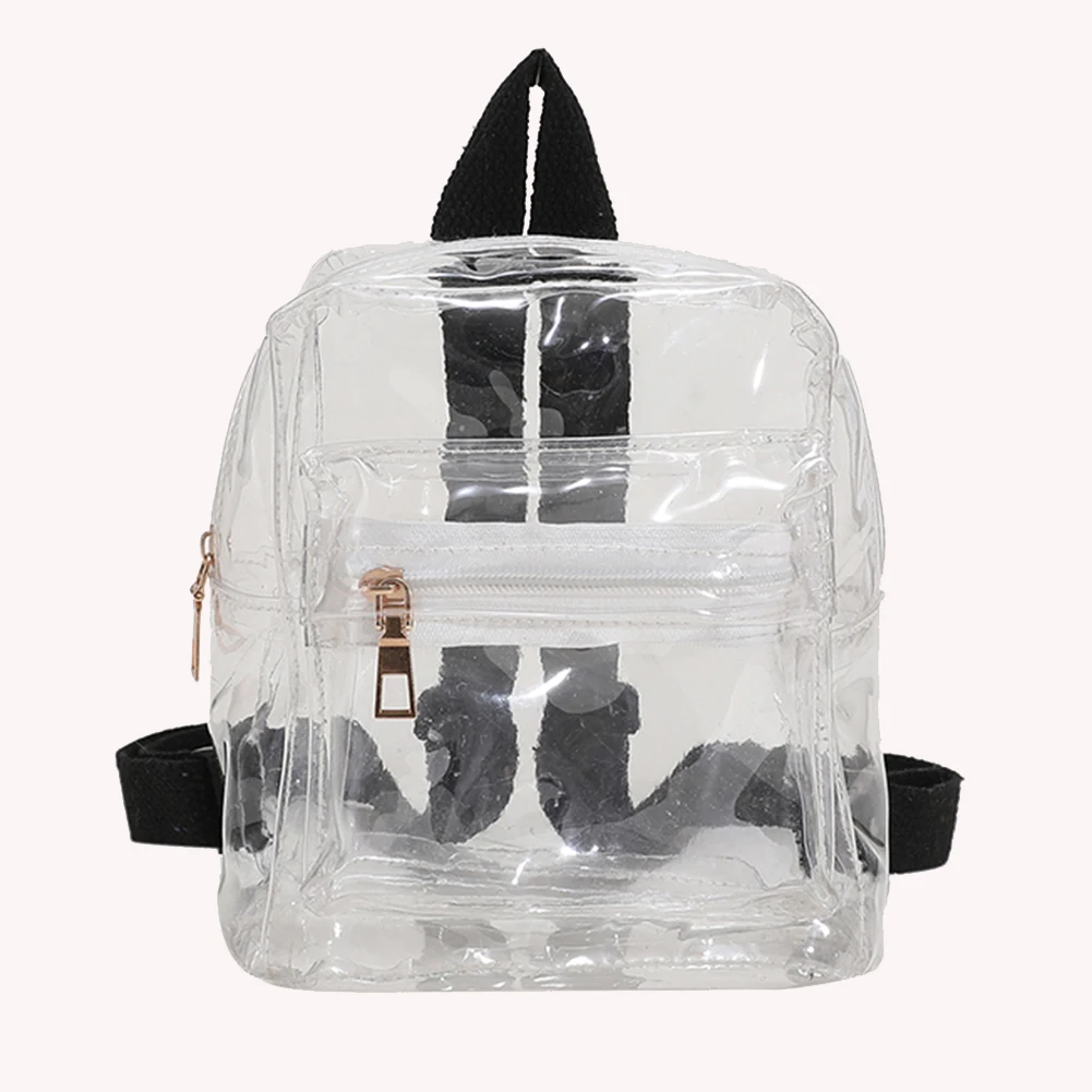 Mini Transparent Women Backpack Fashion PVC Cute Kids Girls Student School Bags Double Shoulder Knapsack for Trip
