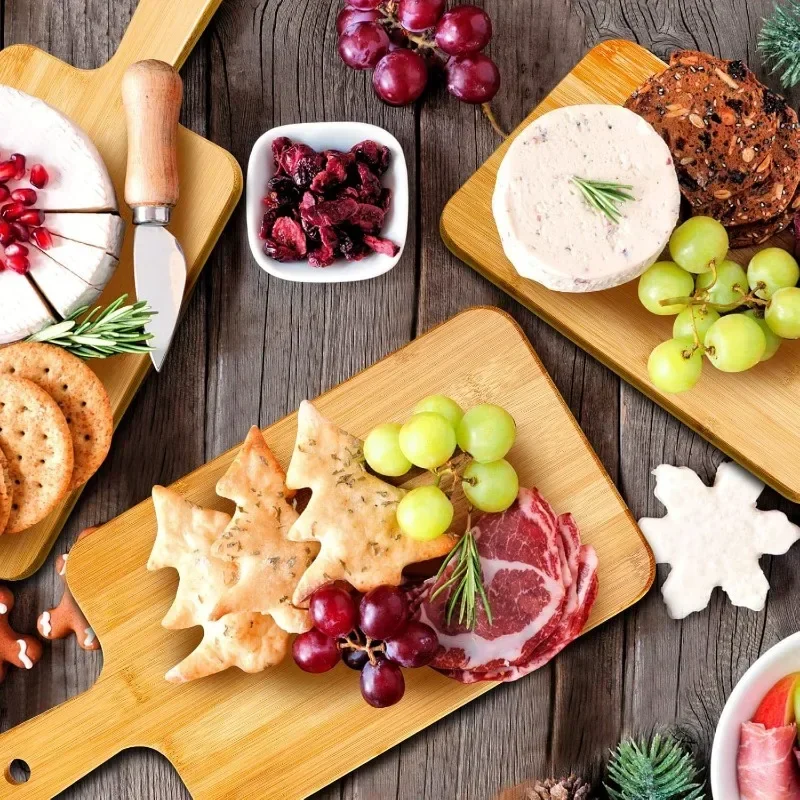 Premium Bamboo Cutting and Serving Board with Handle - Ideal for Chopping, Charcuterie, and More