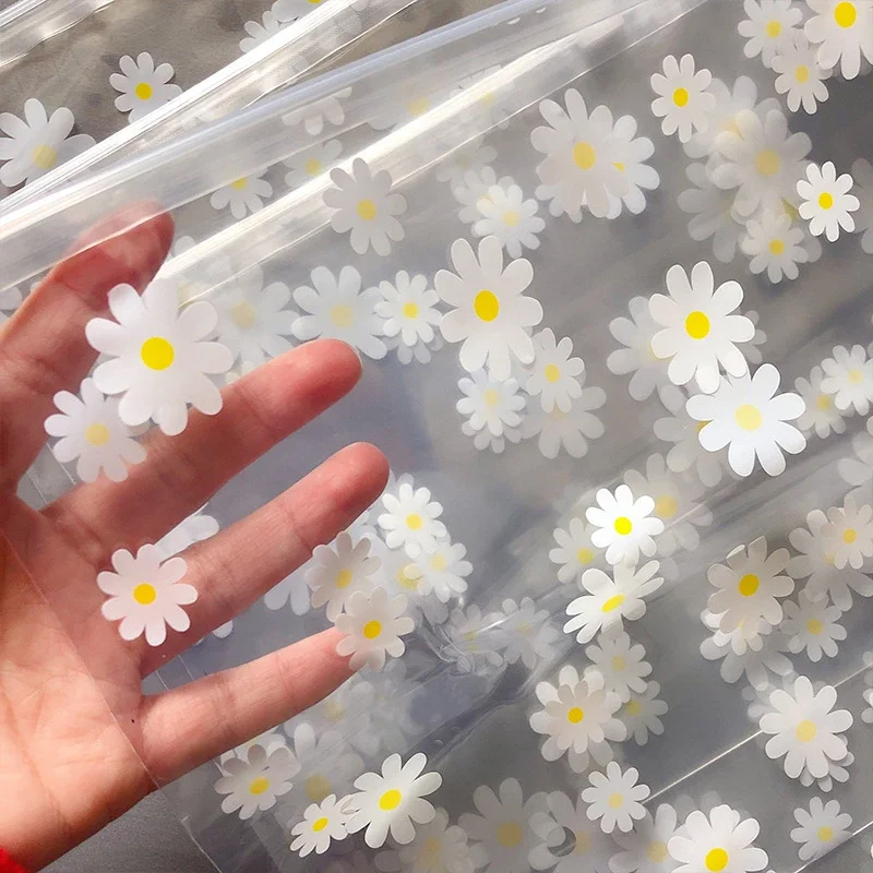 Daisy Flower Transparent Flamingo Travel Storage Bag Zipper Lock Waterproof Clothing Closet Underwear Sorting Bag 6