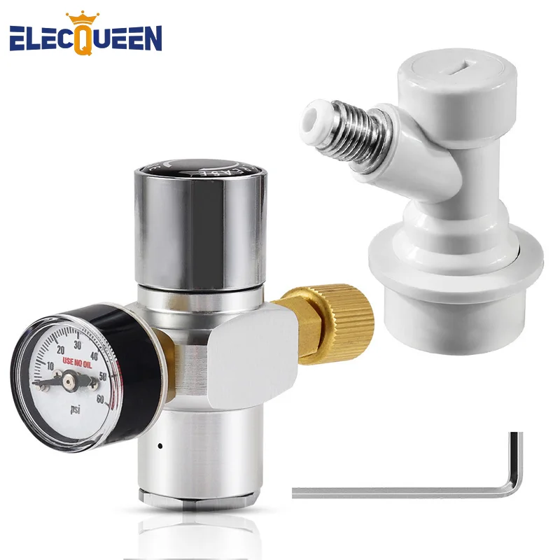 Homebrew Co2 Regulator with Gas Ball Lock Disconnect Kit 0-60 PSI Mini Charger Brewing Beer Keg Carbonated Accessories |