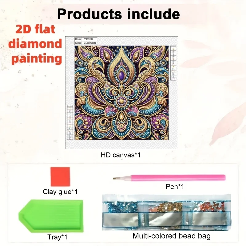5D DIY Diamond Painting Set Mandala Special Shape Diamond Artwork Gift Wall Decoration Home Decoration - 4