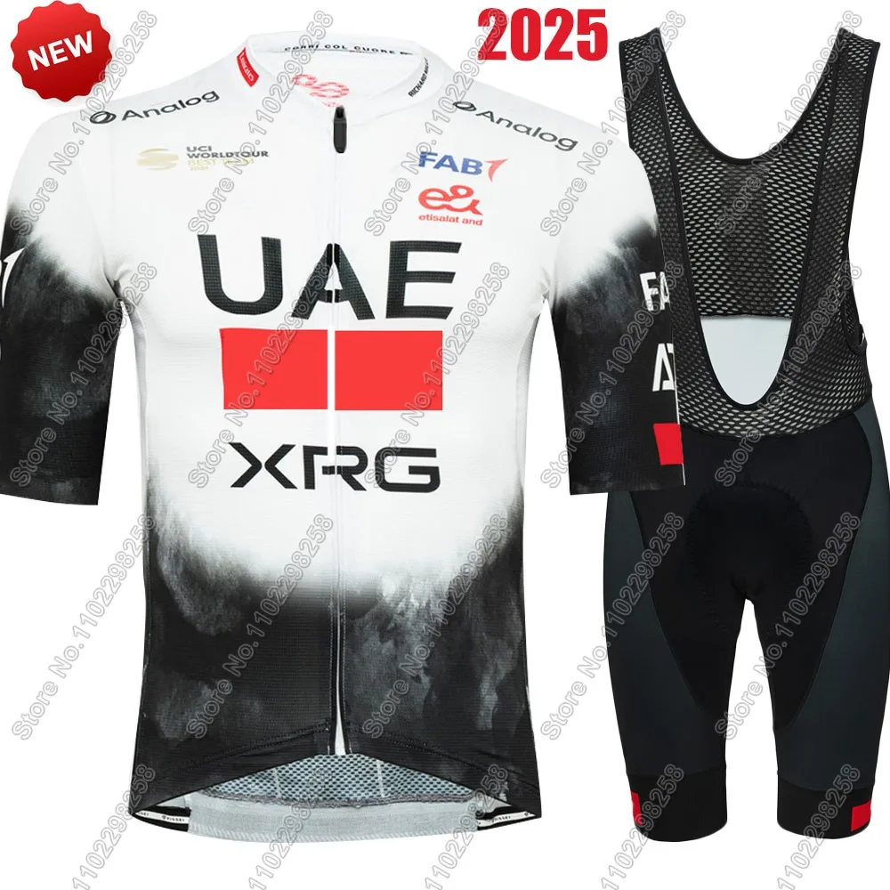 UAE Cycling Jersey Set Summer Pogacar Cycling XRG-Clothing Men Road Bike Shirts Suit Bicycle Bib Shorts MTB Wear Maillot