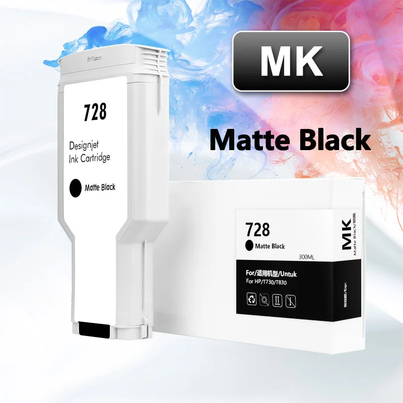 300ML For HP 728 728XL Compatible Ink Cartridge For HP DesignJet T730 T830 With Full Ink F9J68A F9J67A F9J66A Pigment/Dye Ink hp 727 300 ml yellow designjet ink cartridge