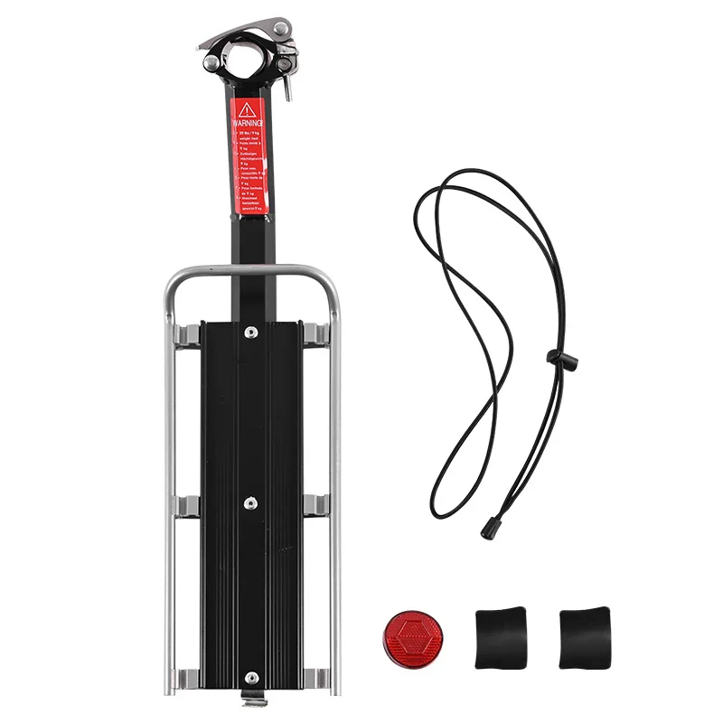 Mountainbike Bagagedrager Achter - Verstelbaar, Quick Release, Tot 50 Kg Draagvermogen, Met Reflector
