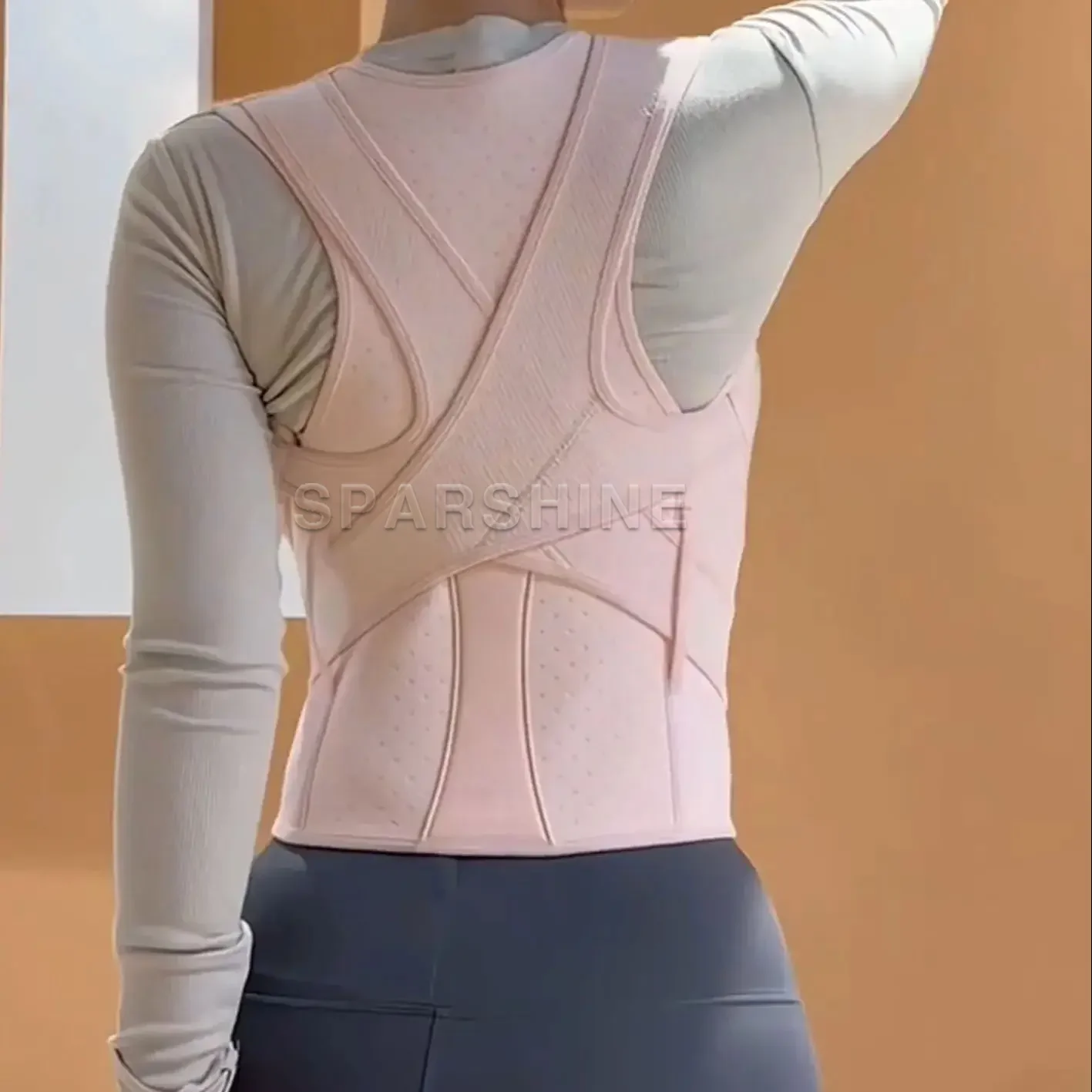 Fashion Lady High Compression Adjustable Posture Corset Waist Trainer Body Shaper Slimming Sheath Flat Belly Fitness Girdle