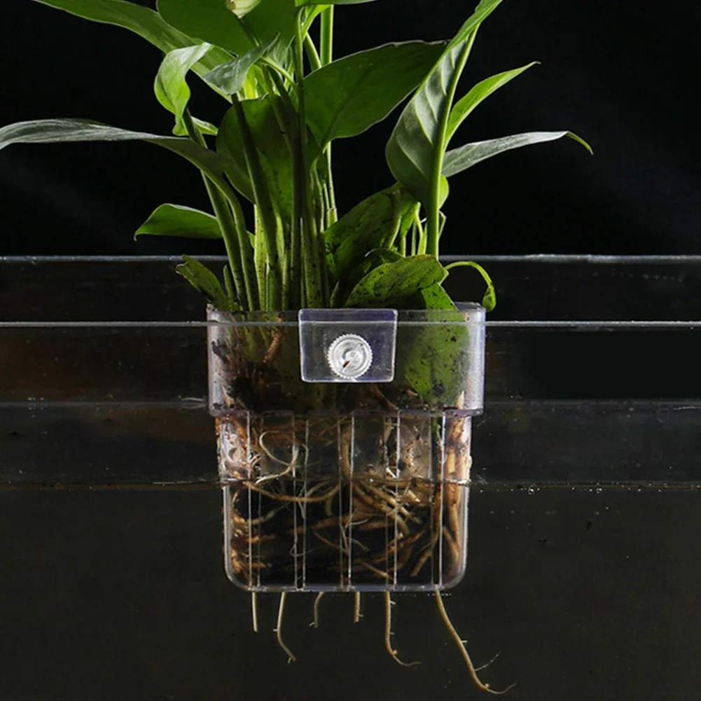 Hanging Aquarium Planter Cups Wall Mounted Aquatic Plants Holder Aquarium Planter Basket Fish Tank Plants Pot fish tank ornaments fish tank decorations aquarium ornaments Fish Tank