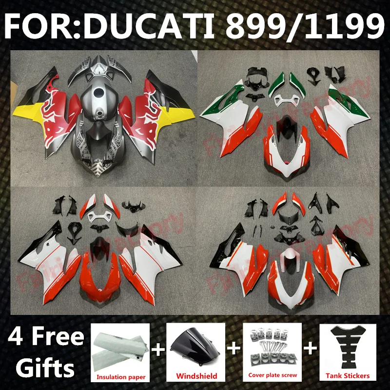 

Новый комплект обтекателей для литья под давлением ABS для мотоцикла Ducati Panigale 899 1199 2012 2013 2014 полный комплект обтекателей для кузова ZXMT
