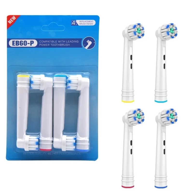 4 Pcs/Pack Replacement Brush Heads For Oral B Electric Toothbrush Head Soft Bristles Nozzles Tooth Brush Head Oral Clean Care 4pcs electric toothbrush head for oral b electric toothbrush replacement brush heads tooth brush hygiene clean brush head