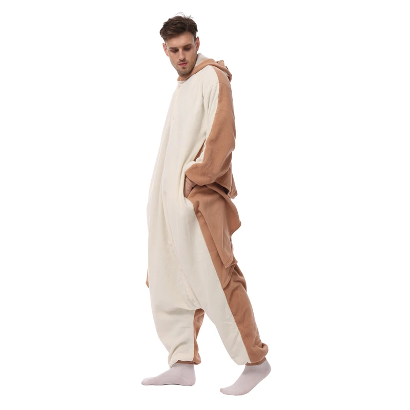 ELEIMOS Halloween Flying Squirrel Onesie For Women Men Adult Animal Kigurumis Pyjamas Cartoon Pajama Homewear Cosplay Costume kigurumi pajamas onesies,cosplay pajamas onesies