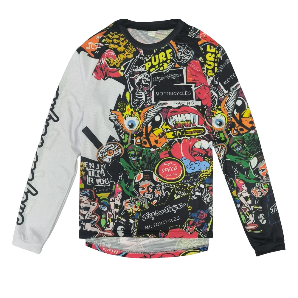 

23 JNOGLWDERIGNA Motorcycles Jersey Motocross BMX Racing Cycling Long Sleeve Clothes Bicycles MTB Downhill Mountain Bike T-Shirt