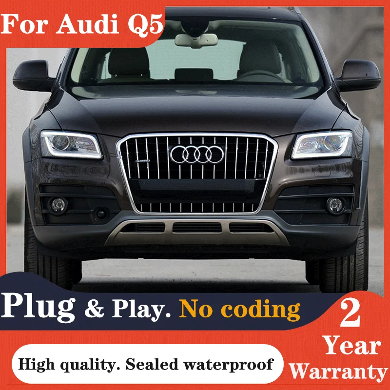 

Автомобильные фары для Audi Q5 2009-2018, фары DRL Hella, светодиодная Биксеноновая лампа, противотуманные фары, автомобильный аксессуар, фара Audi Q5