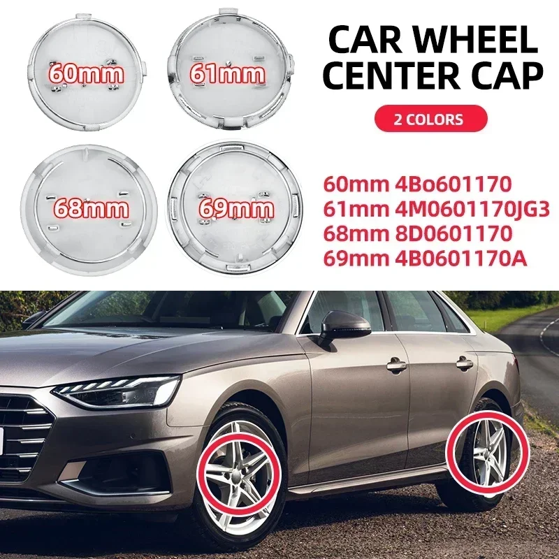 4 Pz 60Mm 61Mm 68Mm 69Mm Car Styling Wheel Center Cap Coprimozzo Badge 4 B0601170 Per Audi A1 A3 A4 A5 A6 A7 A8 S4 S6 Q3 Q5 Q7 Q2