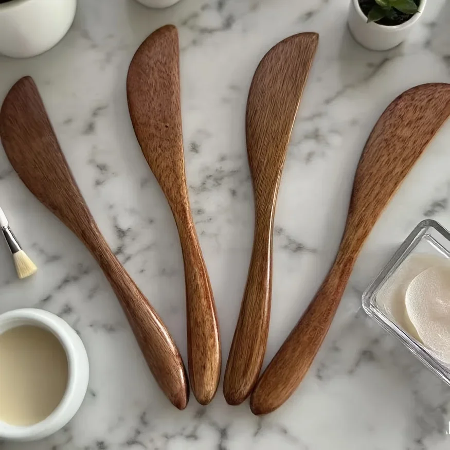 1Pc Wooden Marmalade Knife Japan Butter Spatula Dinner Knives Thick Wooden Handle Knife Style Cheese Cutter Kitchen Tool Gadgets