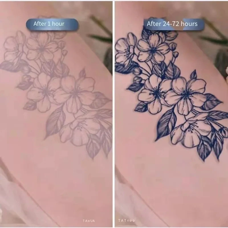Prajnaparamita Herb Juice Tattoo Sticker Semi Permanent Fake Tattoo Tatuajes Personality Arm Men Waterproof Temporary Tatouage
