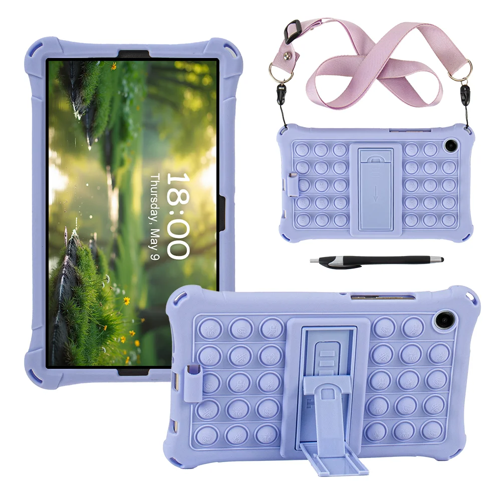 Soft Bubble Stand Case - Silicone Kids Tablet Cover