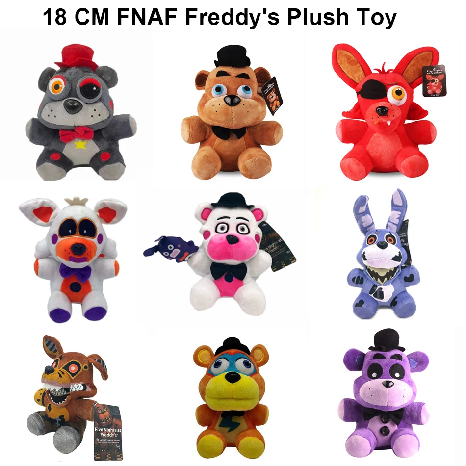 8 Styles 18cm FNAF Plush Toys Five Nights At Freddy's 4 Freddy Bear Chica Bonnie  Foxy Plush Stuffed Toy Doll for Kids Xmas Gifts - Price history & Review