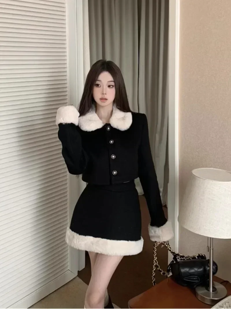 Saashi European Style Slim Fit Jacket with Fishtail Skirt Elegant Two-Piece Set for Women