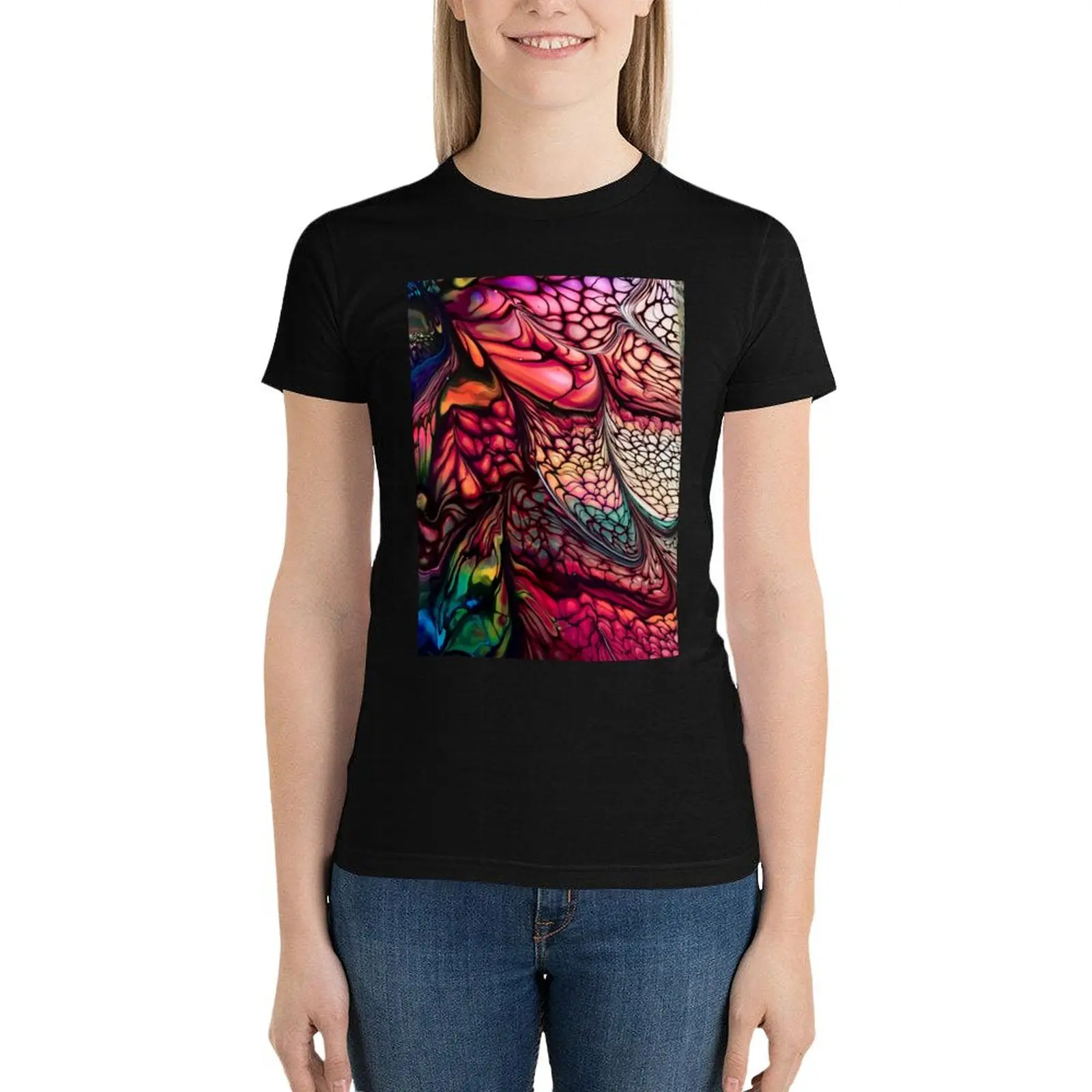 

Stained Glass T-Shirt hippie clothes cute tops white t-shirts for Women