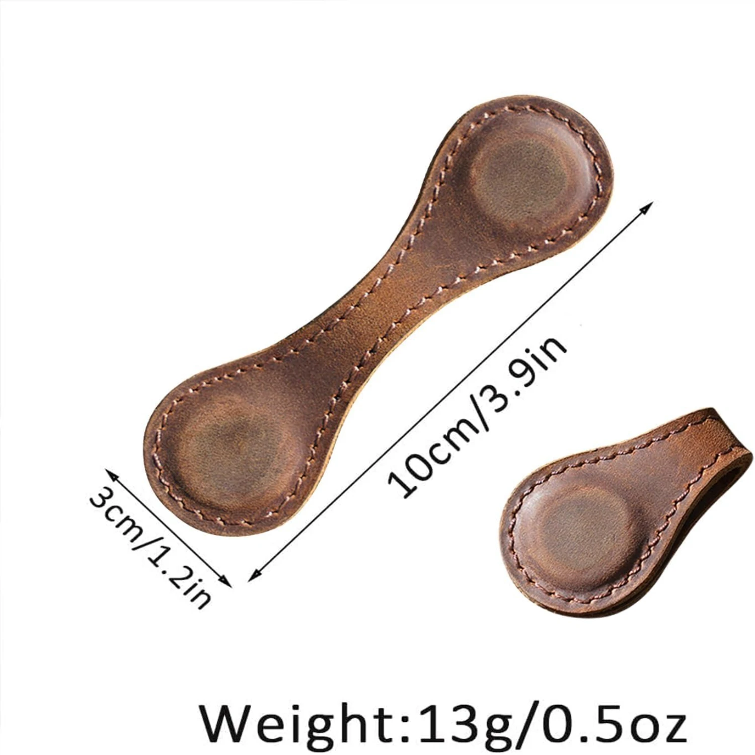 Bookmark, Faux Leather Bookmark Vintage Book Mark Double-Sided Page Markers Leather Page Clip Buckles Reading Gift for Men Wome