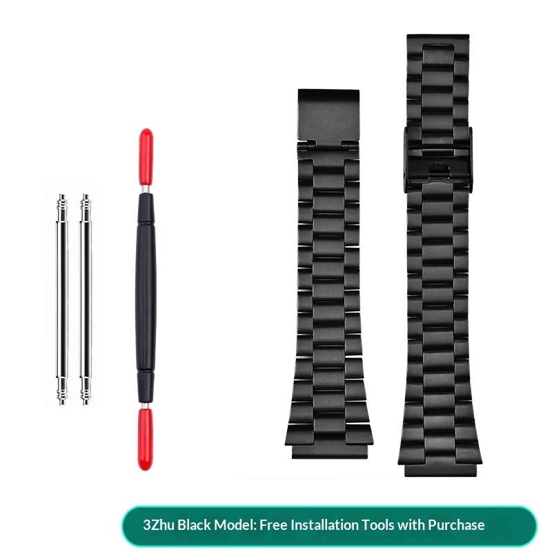 Enhanced Stainless Steel Watch Case with Upgraded Strap Design