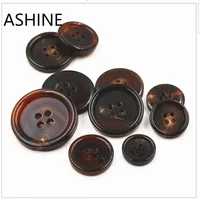 High Quality Natural Brown Black  Real Buffalo Horn Button Suit Jacket Blazer Coat Set Trim Horn Button 18mm  20mm 23mm 1