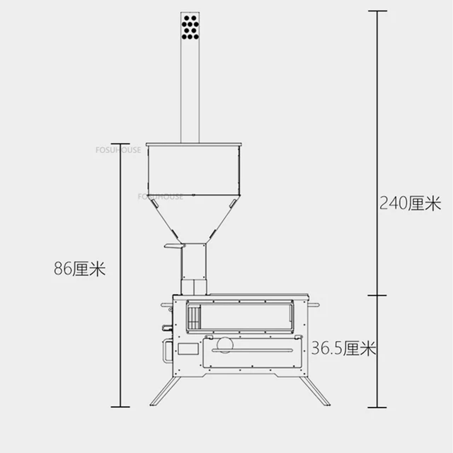 Északi Öntöttvas Chimeneák Kültéri Fűtő Kályha Kreatív Szabadidő Többfunkciós Téli Kemping Fűtés Kemence - Image 6