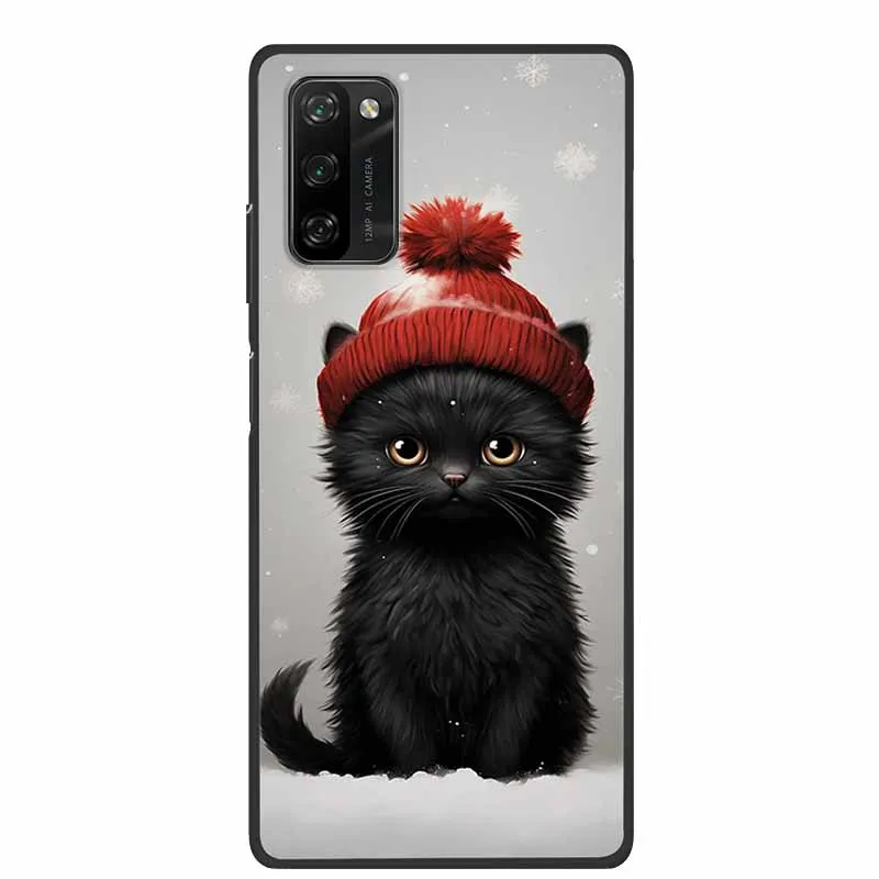 Stylish Black Silicone Phone Case - 6.67 Fashion Soft Back Cover