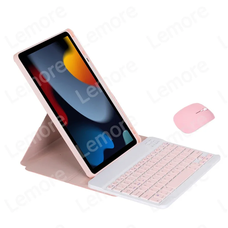 360-Degree Rotating Acrylic Keyboard Case with Pencil Slot
