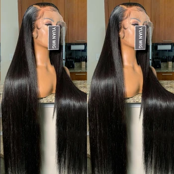 13x6 Hd Transparent Bone Straight Lace Front Wig 13x4 Human Hair Wigs For Black Women 30 40 Inch Brazilian 360 Lace Frontal Wig 1