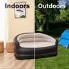 Inflatable Sofa Comfortable Flocked Air Couch Perfect Home Outdoor Camping Travel No Pump Required 5